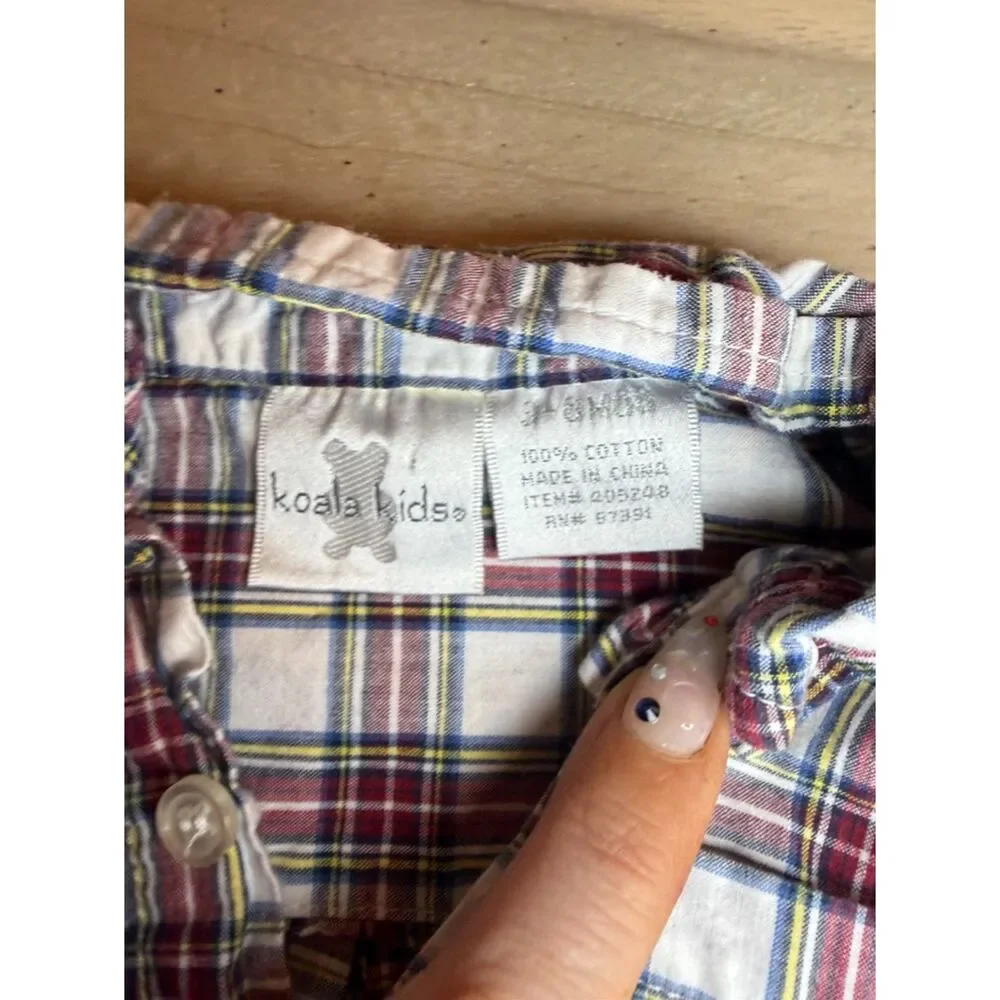 Koala Kids Baby Plaid Shirt